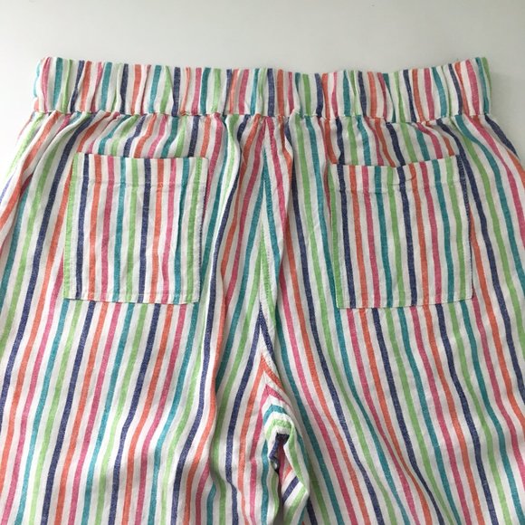 SOLD!! Linen Blend Striped Pants 4 Pockets by For Cynthia - Picture 5 of 7